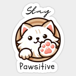 Stay Pawsitive Sticker